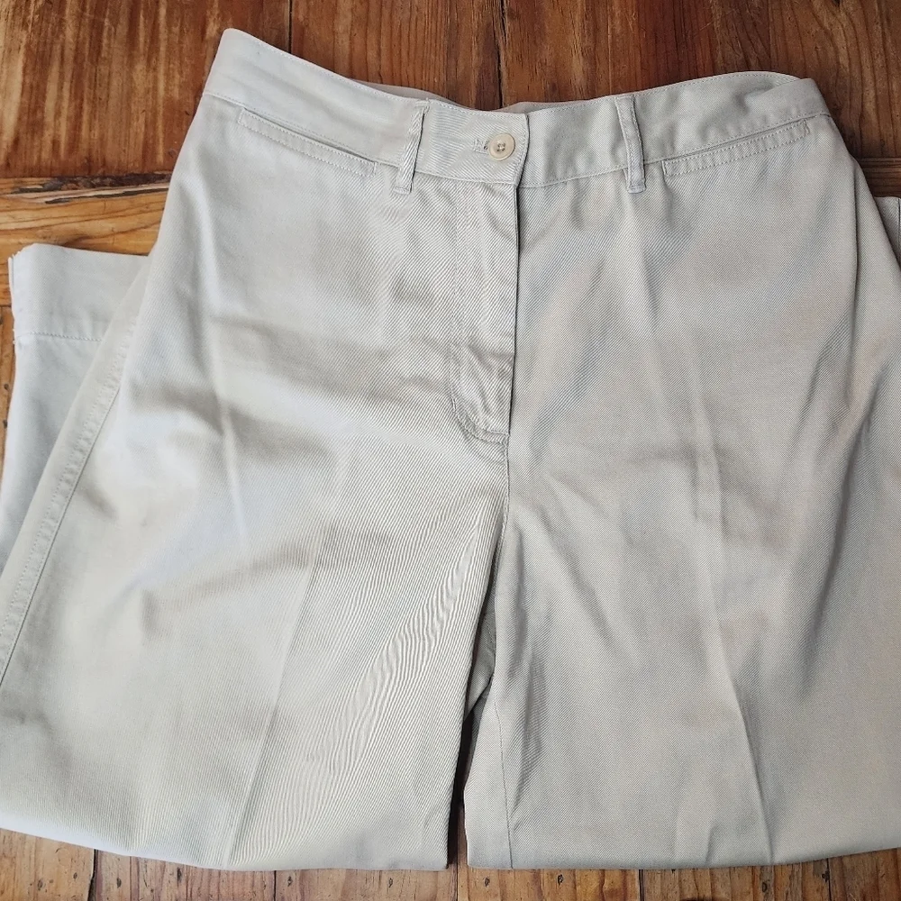 Ralph Lauren Tan Crop Wide Leg Cotton Pant Size‎ 6P